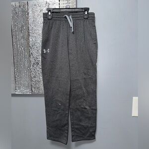 UNDER ARMOUR Boys Athletic Pants Fleece Sweatpants Grey